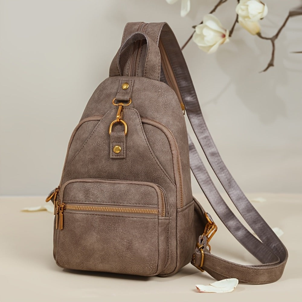 Sling Bag – PU Leather, Multi-Pocket, Adjustable Strap, for Travel & Everyday Use – detail view 16