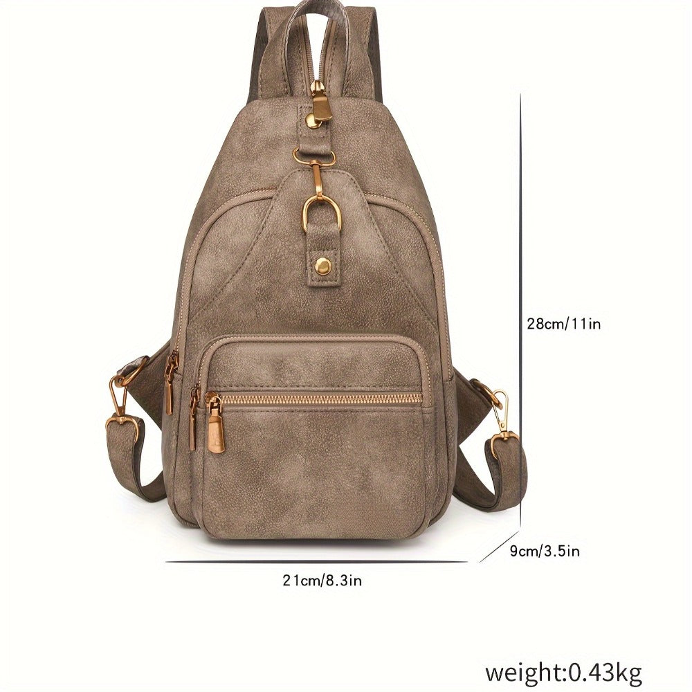 Sling Bag – PU Leather, Multi-Pocket, Adjustable Strap, for Travel & Everyday Use – detail view 5