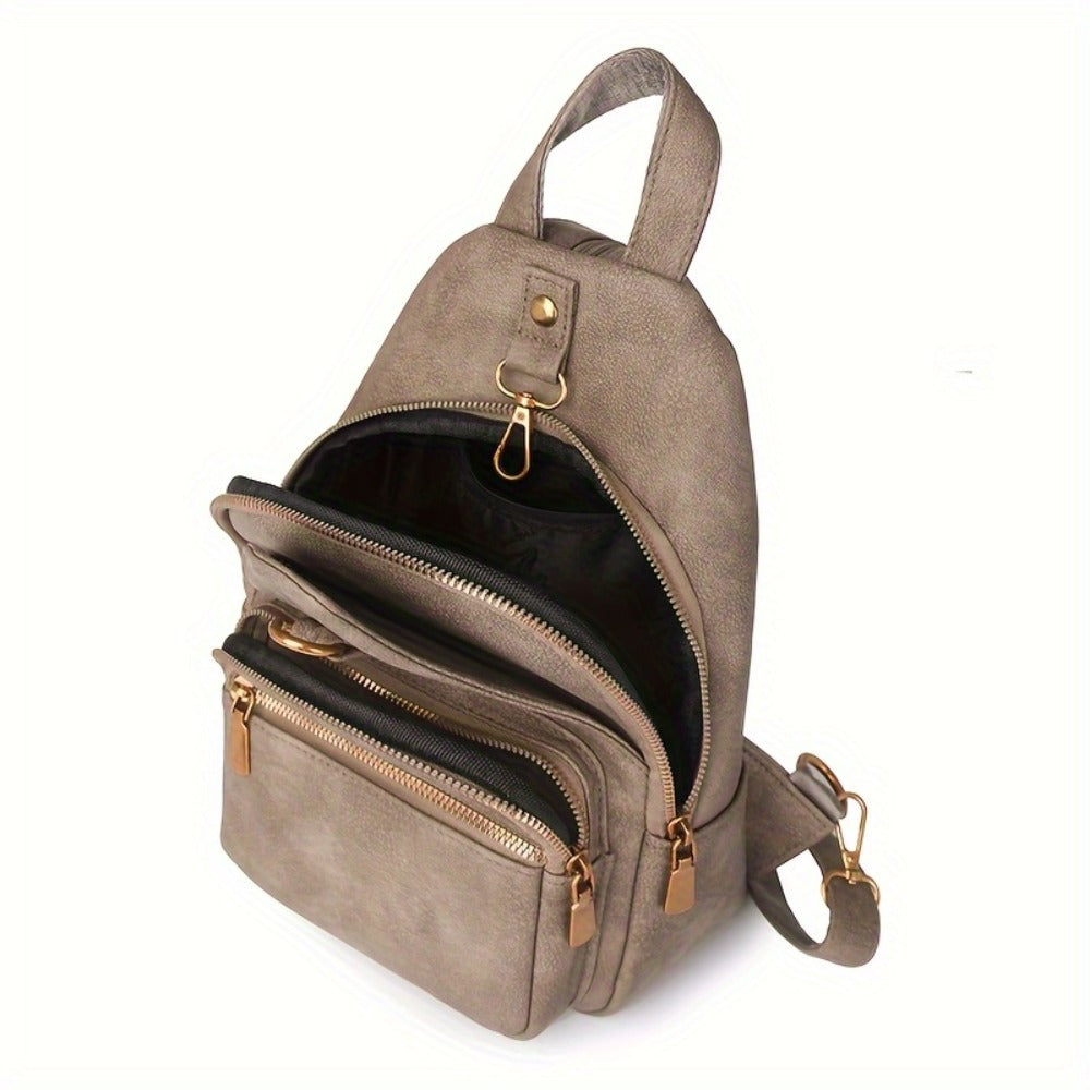 Sling Bag – PU Leather, Multi-Pocket, Adjustable Strap, for Travel & Everyday Use – detail view 7