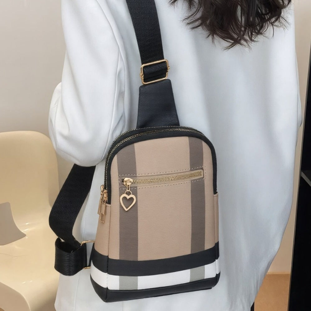 Sling Bag – 4 Colors, PU Leather, Multi Pocket, for Work – front view