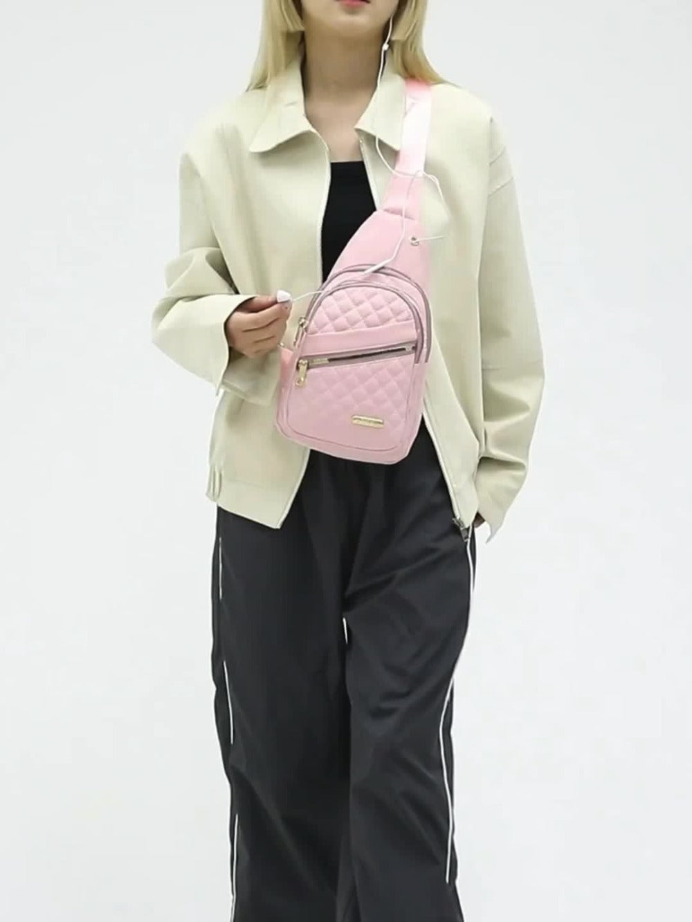 Sling Bag – Quilted, Lightweight, for Travel & Everyday Use – detail view 13