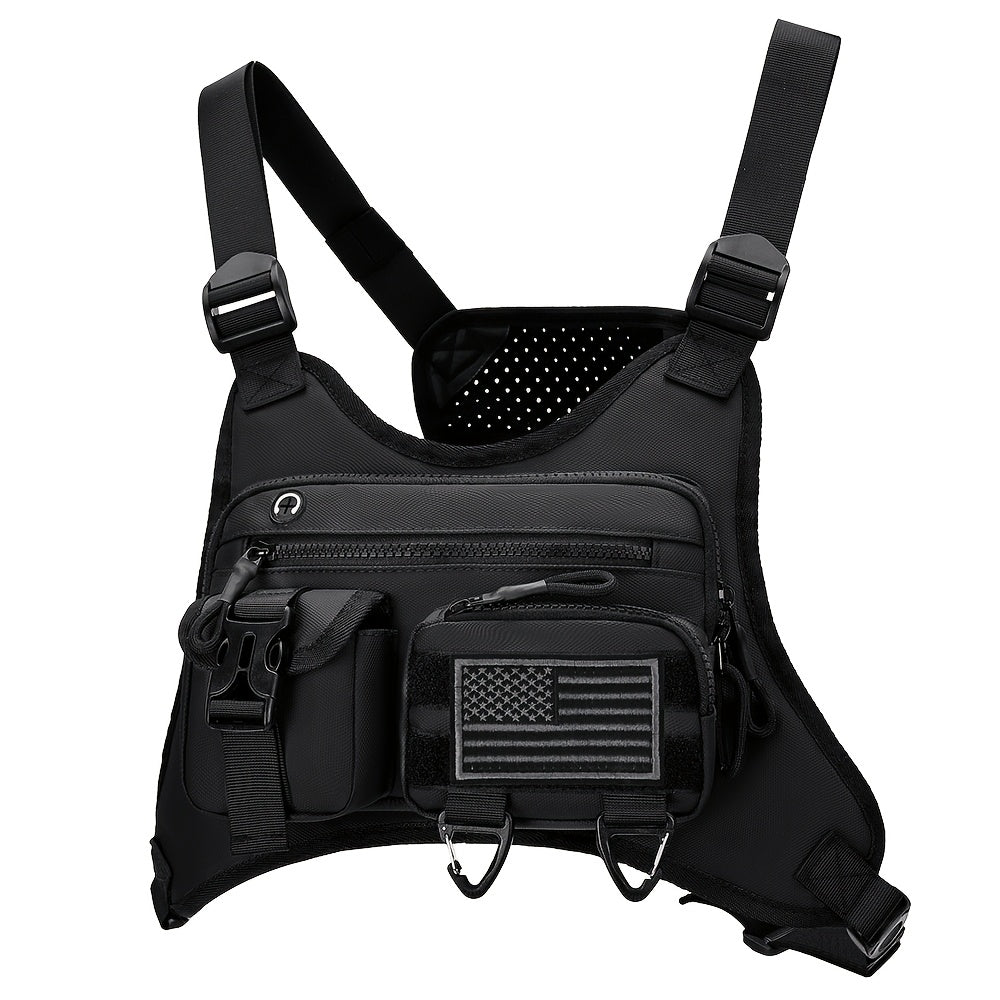 Sling Bag – for Travel & Work, Tactical Sports Chest Hollowed Out – front view - product view 22