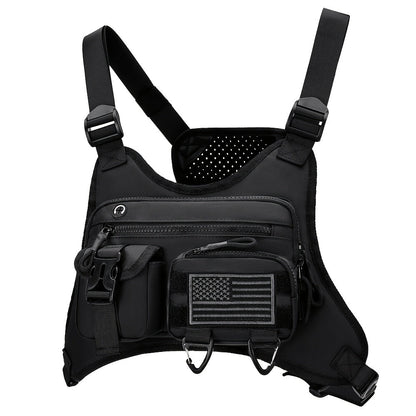 Sling Bag – for Travel & Work, Tactical Sports Chest Hollowed Out – front view - product view 22