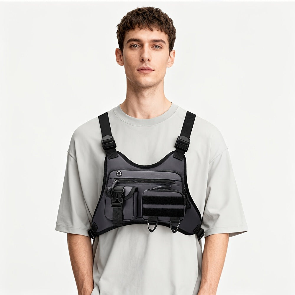 Sling Bag – for Travel & Work, Tactical Sports Chest Hollowed Out – detail view 12