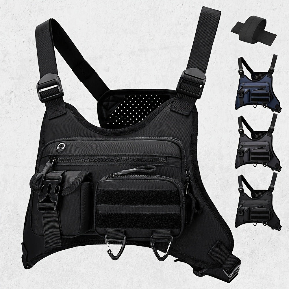 Sling Bag – for Travel & Work, Tactical Sports Chest Hollowed Out – detail view 16