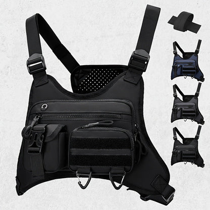 Sling Bag – for Travel & Work, Tactical Sports Chest Hollowed Out – detail view 16