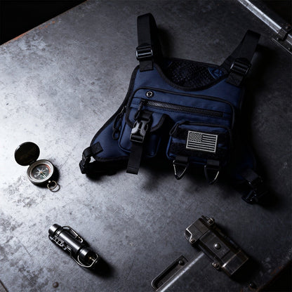 Sling Bag – for Travel & Work, Tactical Sports Chest Hollowed Out – detail view 18