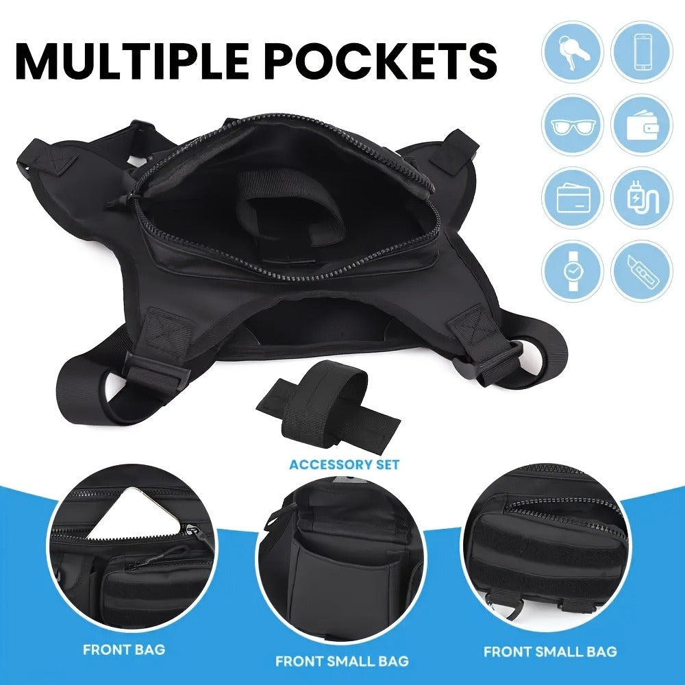 Sling Bag – for Travel & Work, Tactical Sports Chest Hollowed Out – detail view 19
