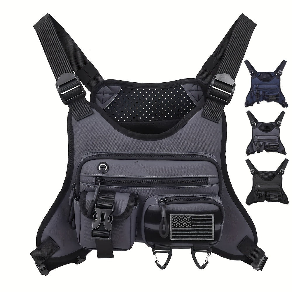 Sling Bag – for Travel & Work, Tactical Sports Chest Hollowed Out – detail view 20