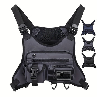Sling Bag – for Travel & Work, Tactical Sports Chest Hollowed Out – detail view 20