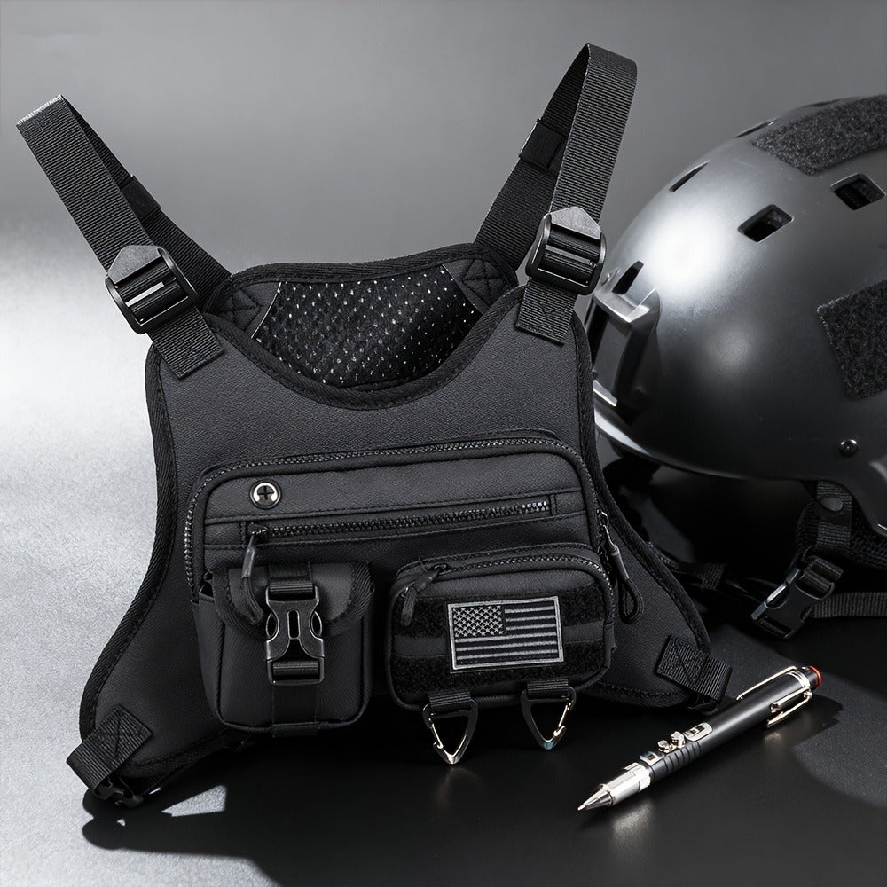 Sling Bag – for Travel & Work, Tactical Sports Chest Hollowed Out – detail view 4