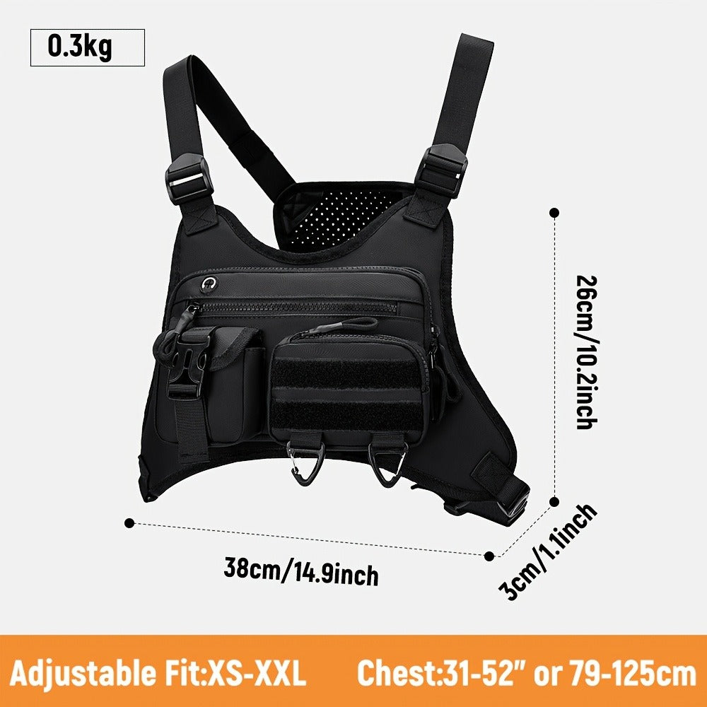 Sling Bag – for Travel & Work, Tactical Sports Chest Hollowed Out – detail view 6
