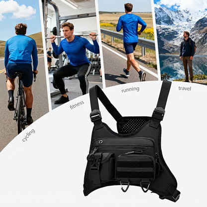 Sling Bag – for Travel & Work, Tactical Sports Chest Hollowed Out – detail view 8