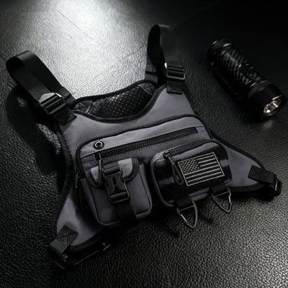 Sling Bag – for Travel & Work, Tactical Sports Chest Hollowed Out – detail view 9