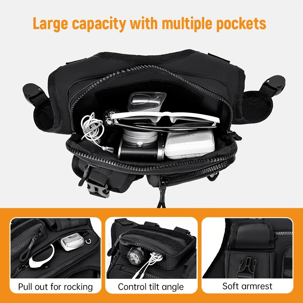 Sling Bag – for Travel & Work, Tactical Sports Chest Hollowed Out – detail view 10