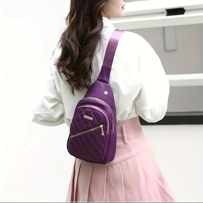 Sling Bag – for Travel, Diamond Pattern Chest Adjustable Strap – detail view 14