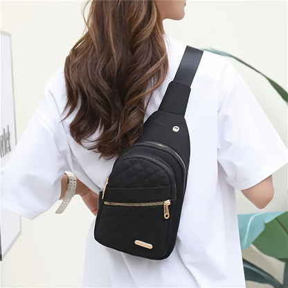 Sling Bag – for Travel, Diamond Pattern Chest Adjustable Strap – detail view 16