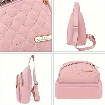Sling Bag – for Travel, Diamond Pattern Chest Adjustable Strap – detail view 18
