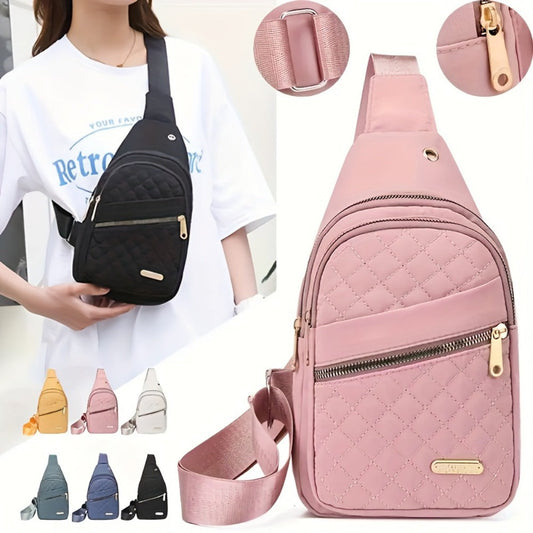 Sling Bag – for Travel, Diamond Pattern Chest Adjustable Strap – detail view 2