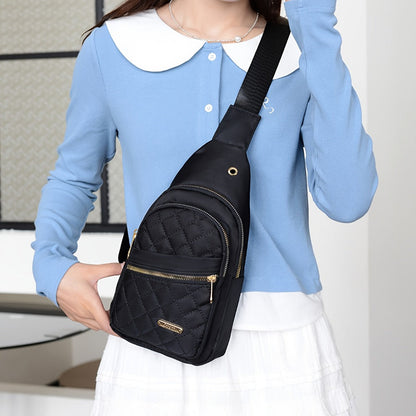 Sling Bag – for Travel, Diamond Pattern Chest Adjustable Strap – detail view 8