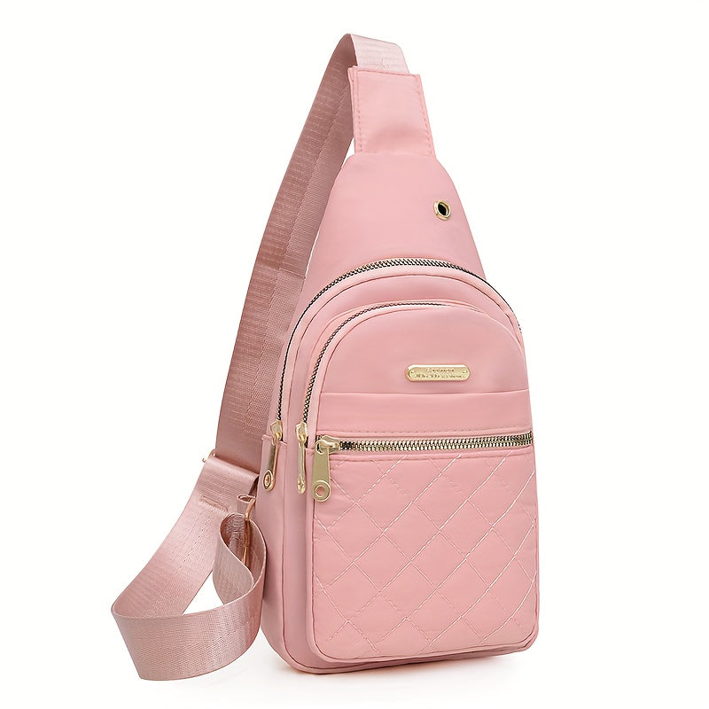 Sling Bag – for Travel, Diamond Pattern Chest Adjustable Strap – front view - product view 19