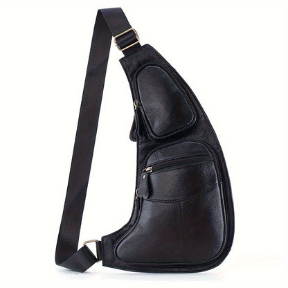Sling Bag – for Travel, Leather Sling Vintage Chest Pack – detail view 19