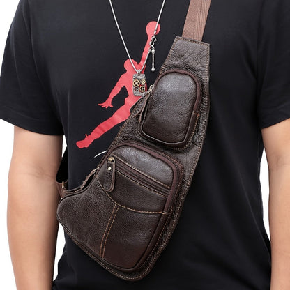 Sling Bag – for Travel, Leather Sling Vintage Chest Pack – detail view 10