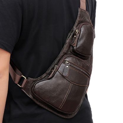 Sling Bag – for Travel, Leather Sling Vintage Chest Pack – detail view 11