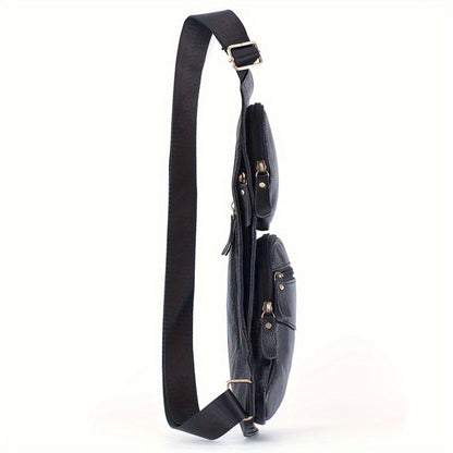 Sling Bag – for Travel, Leather Sling Vintage Chest Pack – detail view 13