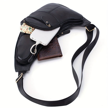 Sling Bag – for Travel, Leather Sling Vintage Chest Pack – detail view 14