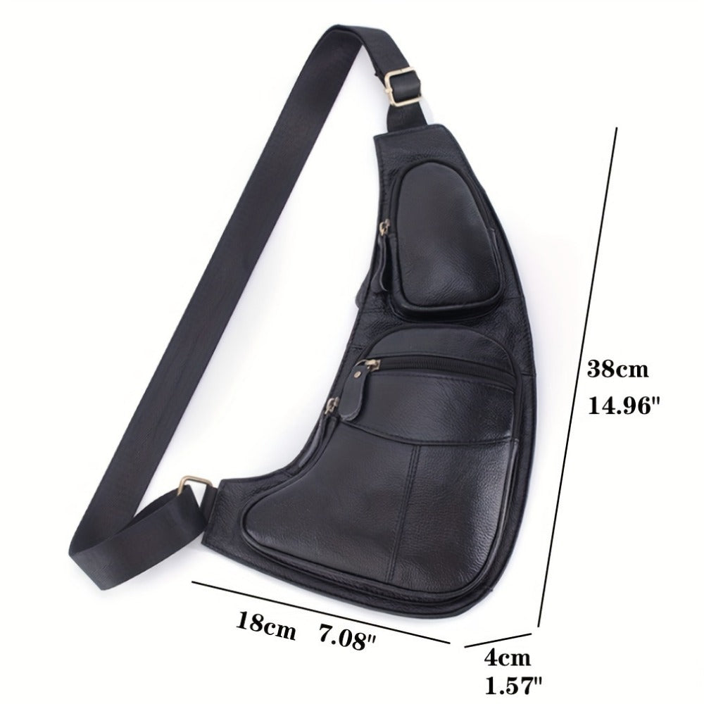 Sling Bag – for Travel, Leather Sling Vintage Chest Pack – detail view 9