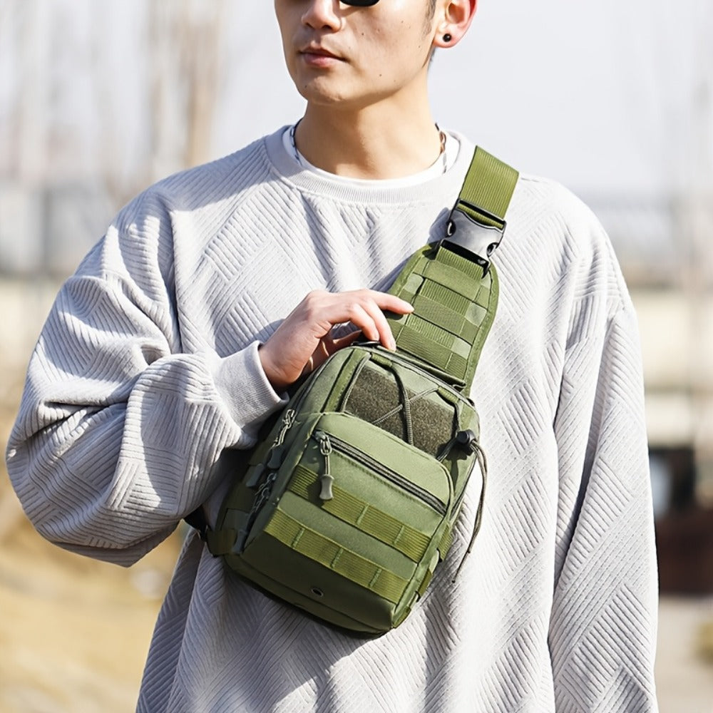 Sling Bag – for Travel, Oxford Cloth Chest Phone Pocket – detail view 19