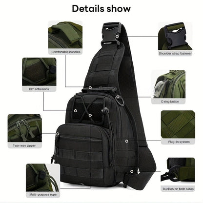 Sling Bag – for Travel, Oxford Cloth Chest Phone Pocket – detail view 22