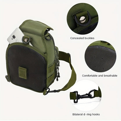 Sling Bag – for Travel, Oxford Cloth Chest Phone Pocket – detail view 23