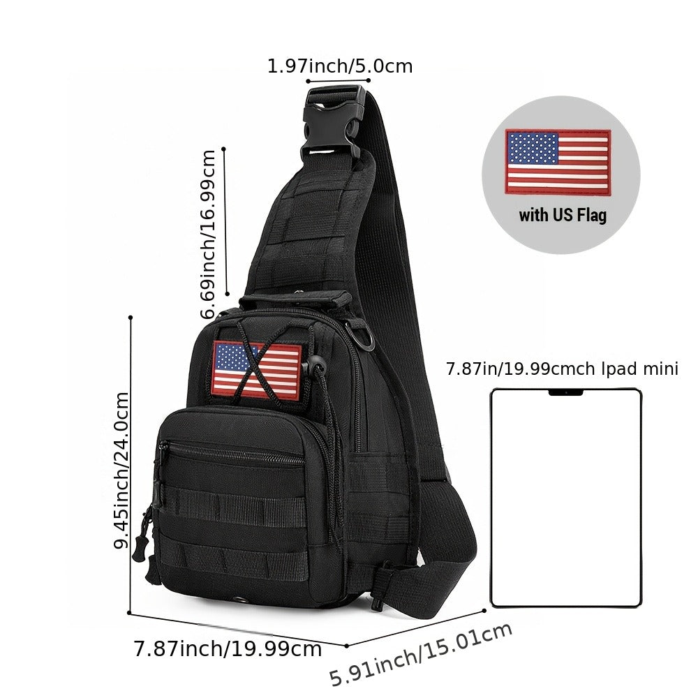 Sling Bag – for Travel, Oxford Cloth Chest Phone Pocket – detail view 7