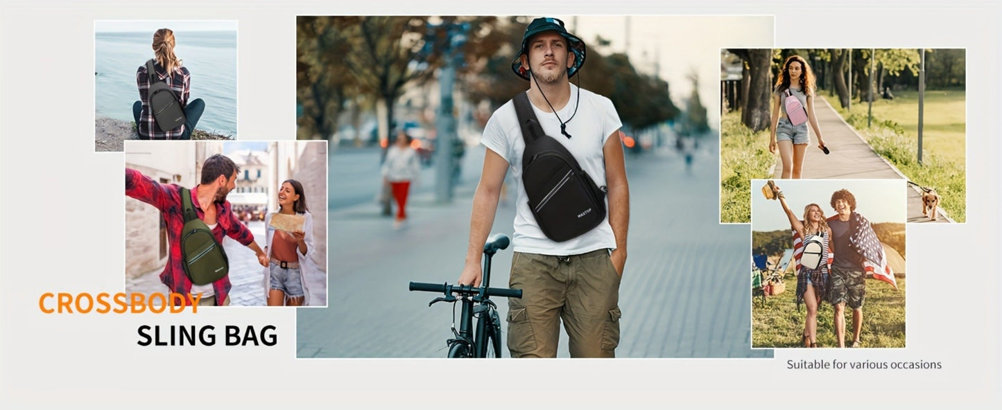 Sling Bag – for Travel, Sling Detachable Phone Pouch Hiking – detail view 18