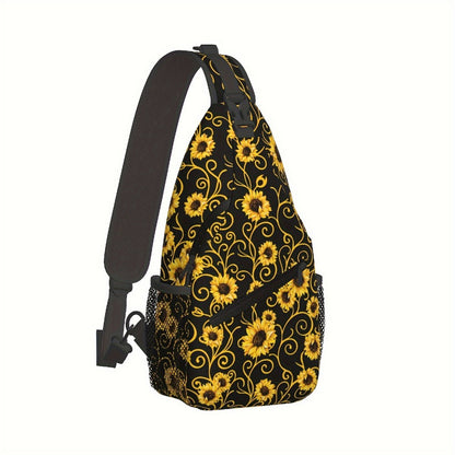 Sling Bag – for Travel, Sunflower Sling Chest Daypack Hiking – alternate view
