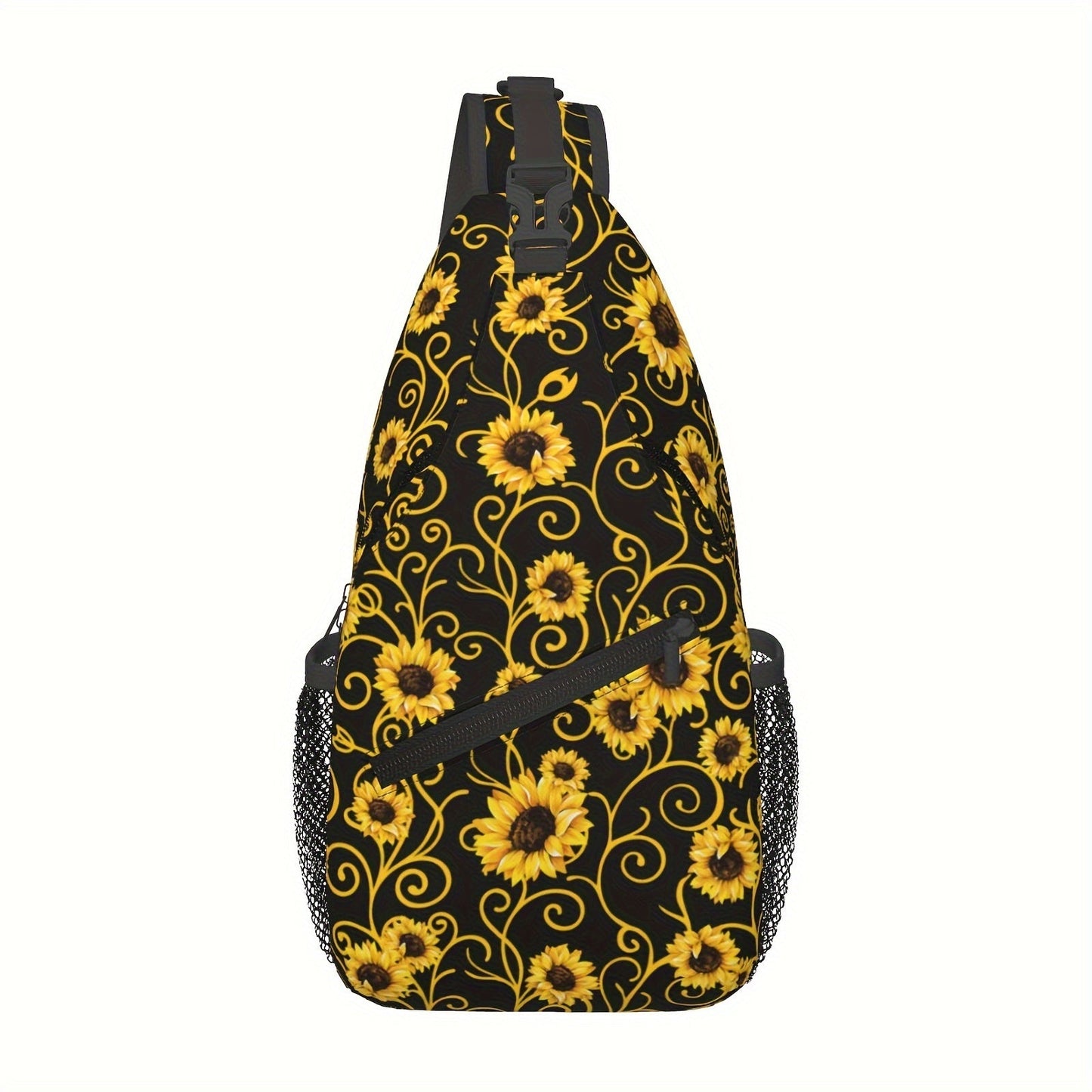 Sling Bag – for Travel, Sunflower Sling Chest Daypack Hiking – detail view 9