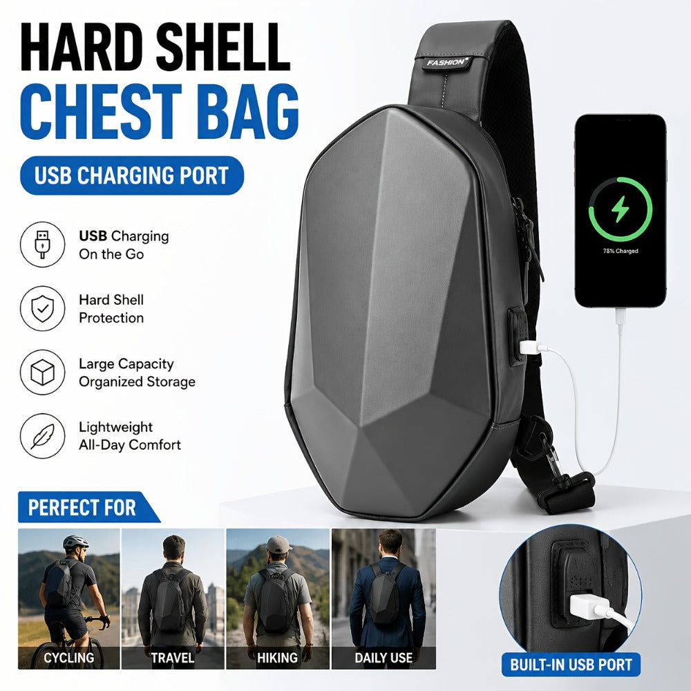 Sling Bag – USB Charging, for Travel & Everyday Use – front view