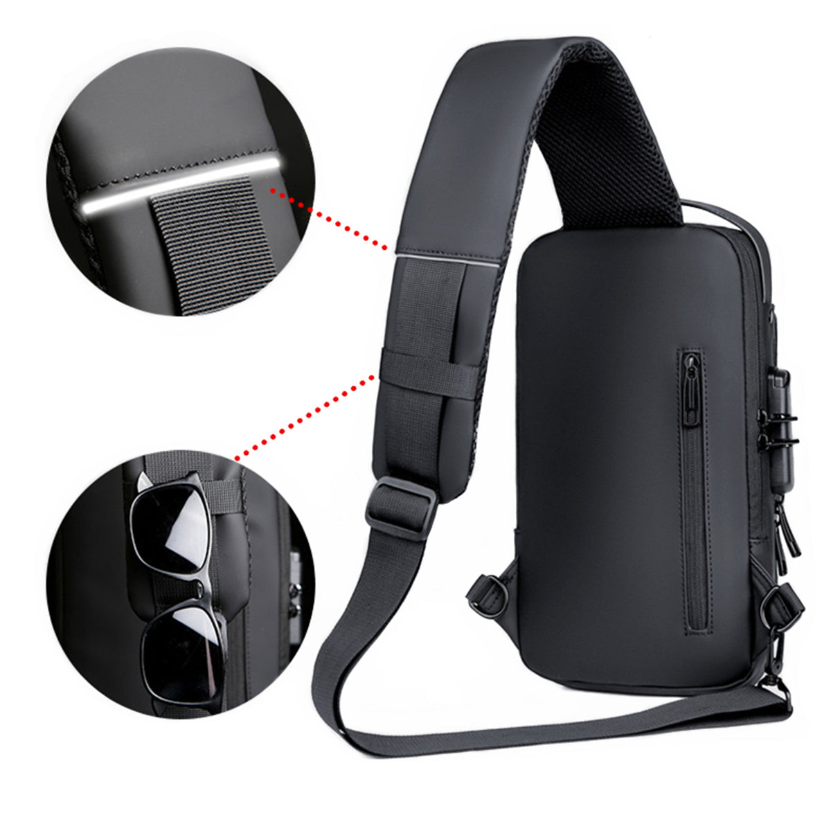 Sling Bag – Waterproof, Anti-Theft, for Travel & Everyday Use – detail view 18