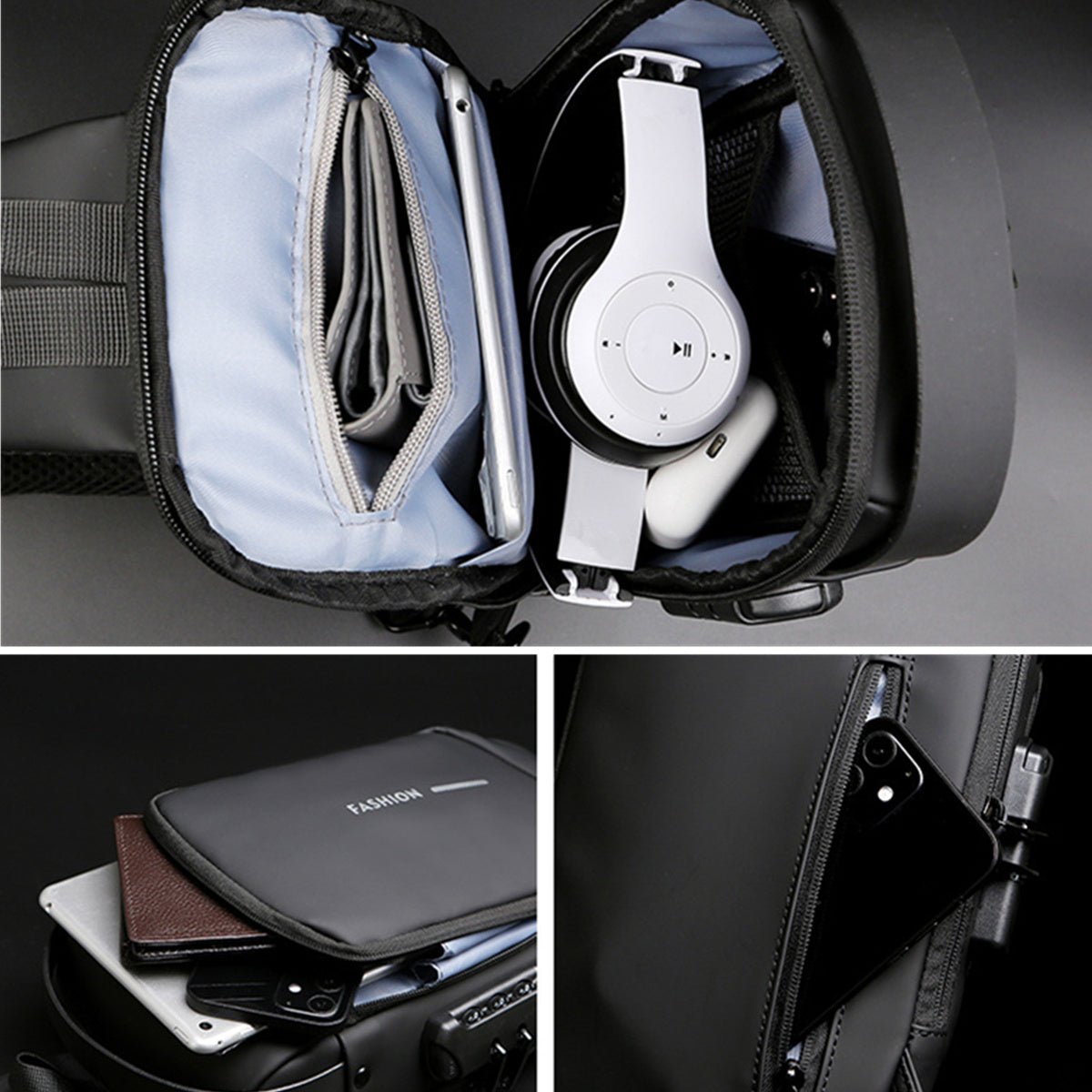 Sling Bag – Waterproof, Anti-Theft, for Travel & Everyday Use – detail view 19