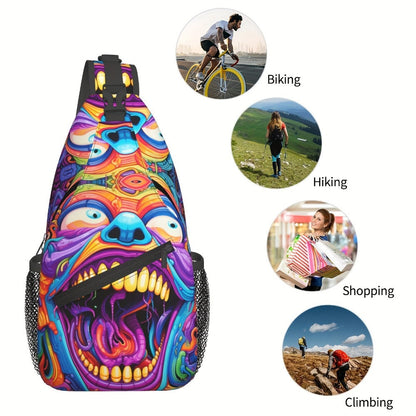 Sling Bag – Polyester, Large Capacity, Waterproof, for Travel & School – detail view 4