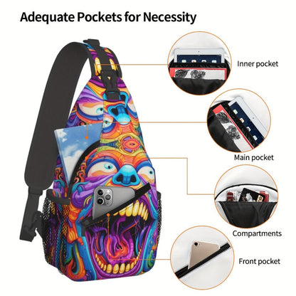 Sling Bag – Polyester, Large Capacity, Waterproof, for Travel & School – detail view 5