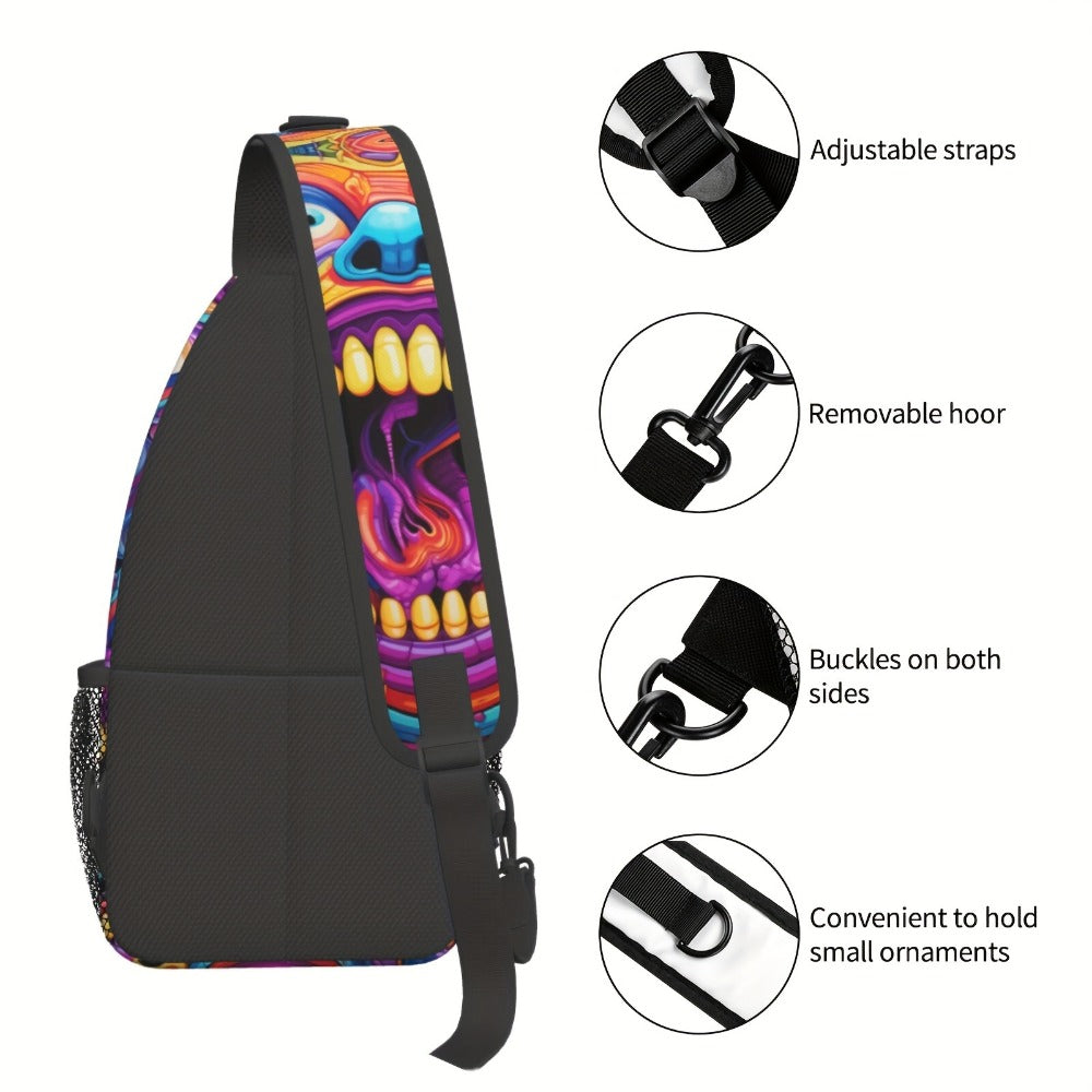 Sling Bag – Polyester, Large Capacity, Waterproof, for Travel & School – detail view 6