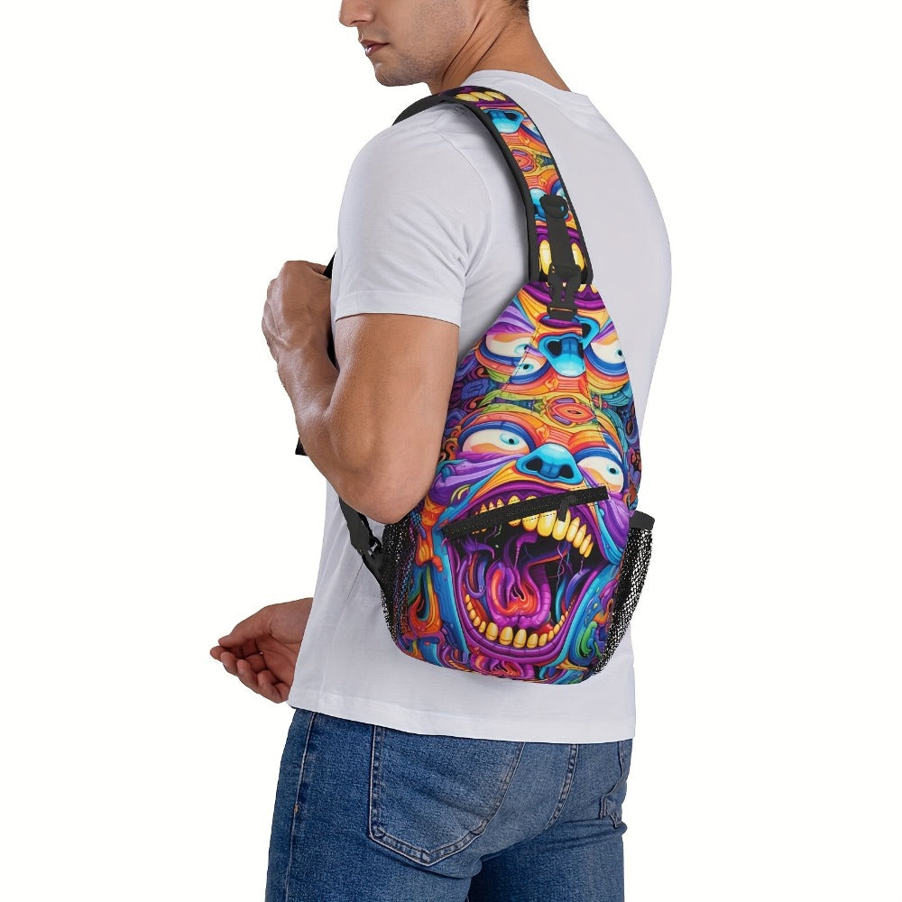 Sling Bag – Polyester, Large Capacity, Waterproof, for Travel & School – detail view 7