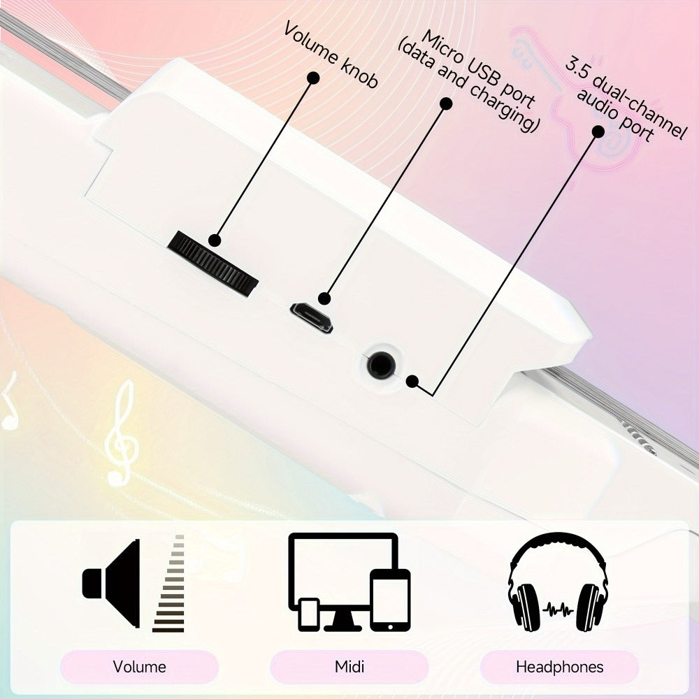Smart Electric Guitar with Chord Practice, MIDI, LCD Screen and Speaker detail image - detail view 12
