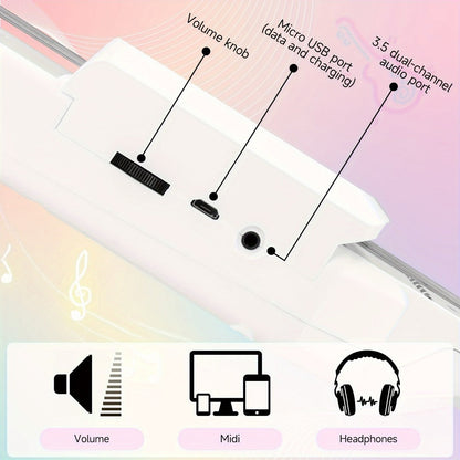 Smart Electric Guitar with Chord Practice, MIDI, LCD Screen and Speaker detail image - detail view 12