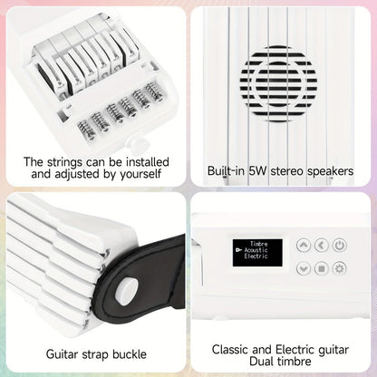 Smart Electric Guitar with Chord Practice, MIDI, LCD Screen and Speaker detail image - detail view 13