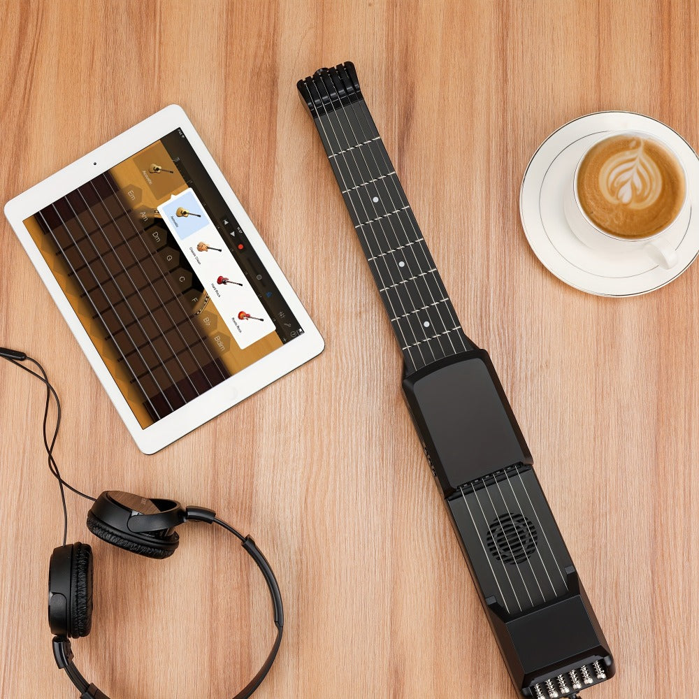 Smart Electric Guitar with Chord Practice, MIDI, LCD Screen and Speaker detail image - detail view 3