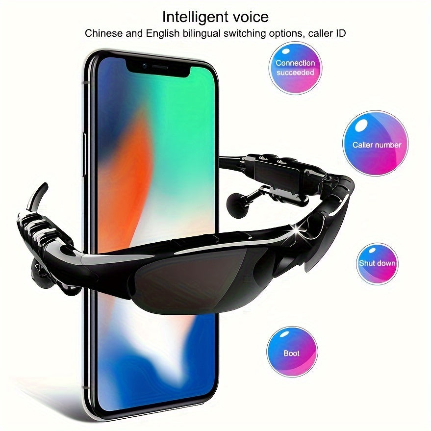 Smart Glasses - Bluetooth Headset with Open-Ear Speakers, Hands-Free Calling & Music - product detail view 2
